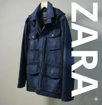 [ 무료배송 ] ZARA 자라 네이비 밀리터리 자켓 M 사이즈