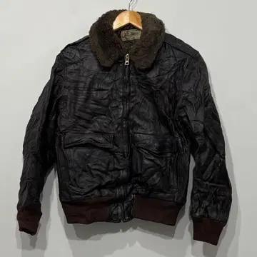 80s 미국제 L.L.Bean G-1 가죽 플라이트 자켓 38