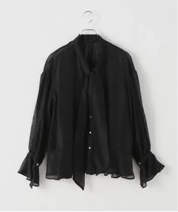 Spick and Span 시어 보타이 블라우스
