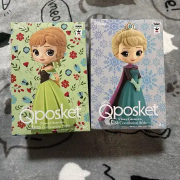 Qposket 안나 & 엘사 코로네이션 스타일 2체 세트