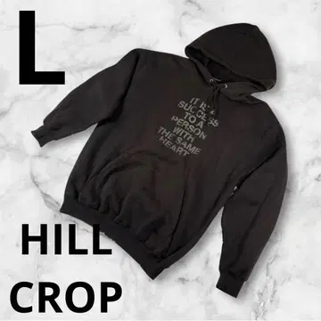 [ HILL CROP ] 남성용 후드티 L 브라운