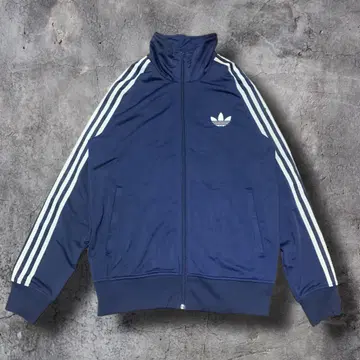 adidas 트레포일 트랙 자켓 L 네이비 백 프린트