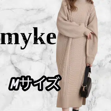 [ 새상품 ] myke 니트 원피스 미카 니트 원피스 베이지 M 사이즈