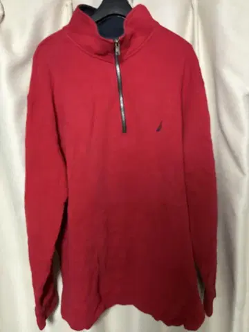 NAUTICA 빨간색 하프 지퍼 트레이닝복