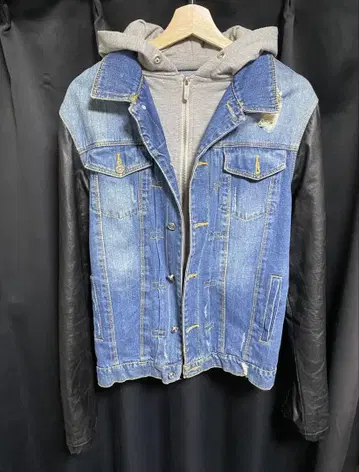 ZARA 후드 부착 데님 자켓