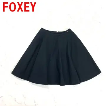 A6949 폭시 미디 스커트 플레어 면 안감 있음 네이비 네이비 40