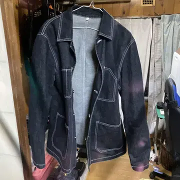 블랙 데님 자켓