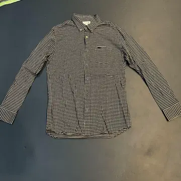 LACOSTE 슬림핏 체크 셔츠 US M