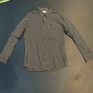 LACOSTE 슬림핏 체크 셔츠 US M