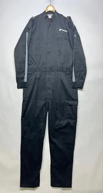 키레요코하마 타이어 츠나기 점프 수트 정비사 빅 사이즈 블랙 3L