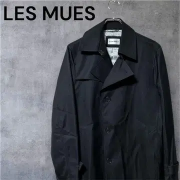 [ LES MUES ] (L) / 남성용 스텐카라 코트 벨트 포함 블랙