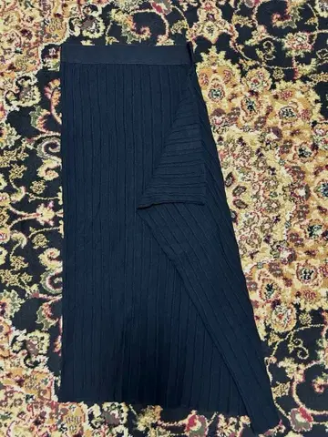 ZUCCA 블랙 리브 타이 디자인 스커트