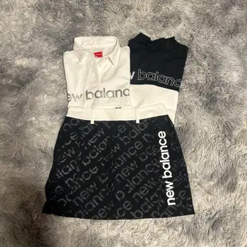 new balance 피케 셔츠와 스커트 세트