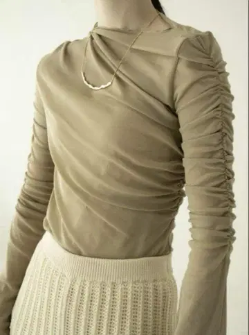 eaphi asymmetry sheer gather tops