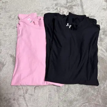 UNDER ARMOUR XXL 핑크 블랙 셔츠 2개 세트