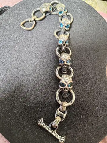 스컬 디자인 체인 팔찌