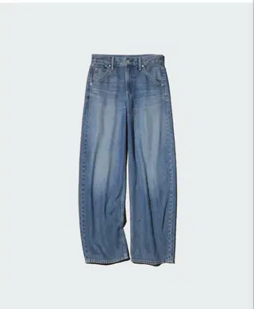 UNIQLO 배기 커브 청바지 데님 블루 22