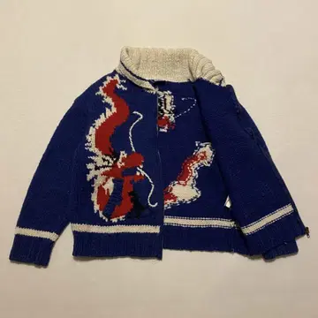 극레어 코위찬 니트 드래곤 패턴 용 DRAGON 신룡