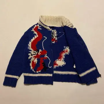 극레어 코위찬 니트 드래곤 패턴 용 DRAGON 신룡