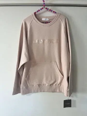 새상품 gelat pique homme 코튼 풀오버 핑크 후드티