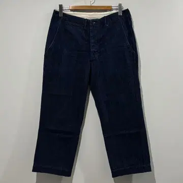 새상품급 다크 네이비 빅 웨어하우스 인디고 데님 트라우저 팬츠 W36