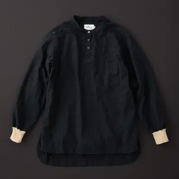 블랙 헨리넥 긴팔 셔츠 새상품