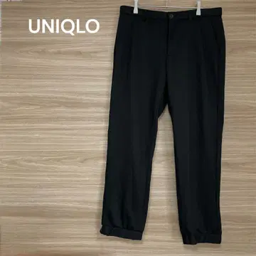 UNIQLO [ L ] 블랙 조거 팬츠 울 혼방
