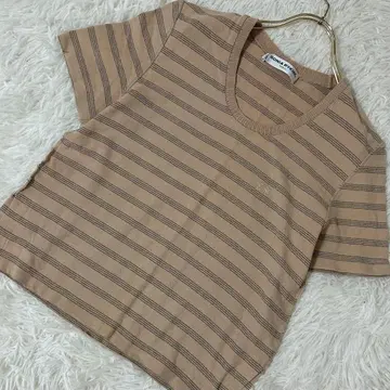 소니아 리키엘 보더 티셔츠 베이지
