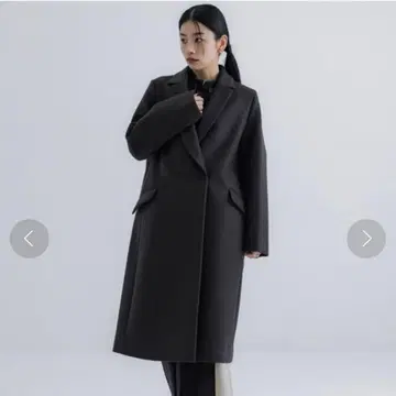 [캐시미어 혼방 새상품급] 유나이티드 도쿄 롱 체스터 코트 블랙