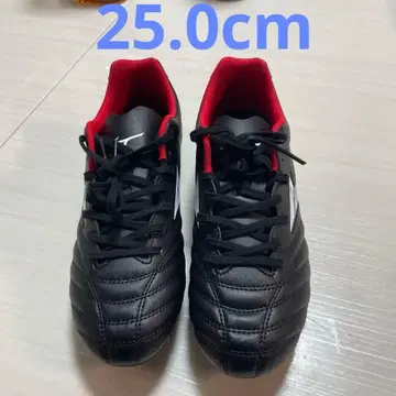 미즈노 축구화 25.0cm 블랙/레드