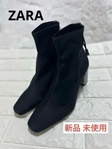 미사용 ZARA 자라 숏부츠 힐 백 지퍼