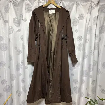 &g'aime 롱 코트 브라운 짙은 갈색 브라운