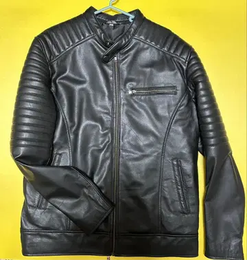 LEATHER PLUS 블랙 가죽 자켓 3XL