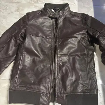 AKM 브라운 가죽 자켓 L