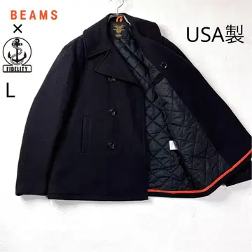 새상품급 L 빔즈 피델리티 피 코트 퀼팅 파이핑 USA 블랙