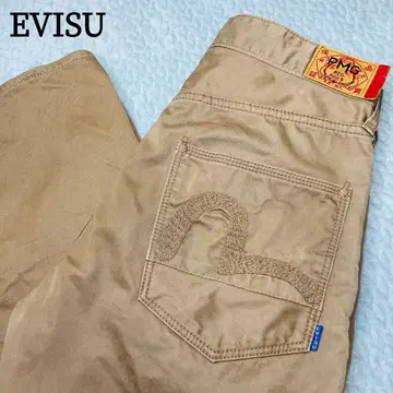 EVISU 에비수 치노 팬츠 갈매기 자수 29 y2k 남성용 여성용