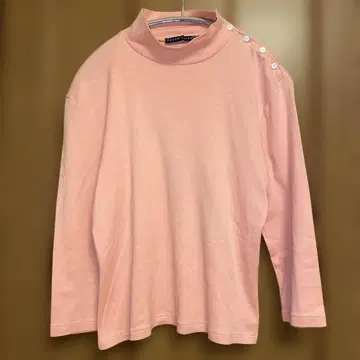 랄프 로렌 하이넥 T셔츠 L 사이즈 핑크