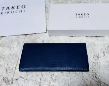 TAKEO KIKUCHI 다케오 키쿠치 장지갑 이단 모비도 네이비 미사용