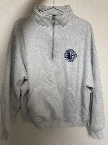 HUF 하프 지퍼 맨투맨 L