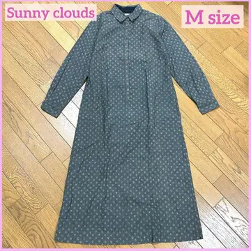 Sunny clouds 펠리시모 셔츠 롱 원피스 꽃무늬 올 패턴 M