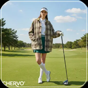CHERVO 체크 무늬 자켓 빈티지