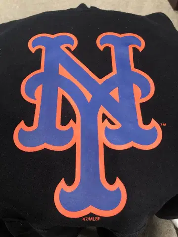 뉴욕 메츠 로고 블랙 후드티