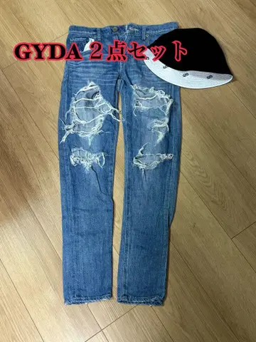 GYDA 제이다 스트레이트 데님 리버서블 버킷햇 2종 세트