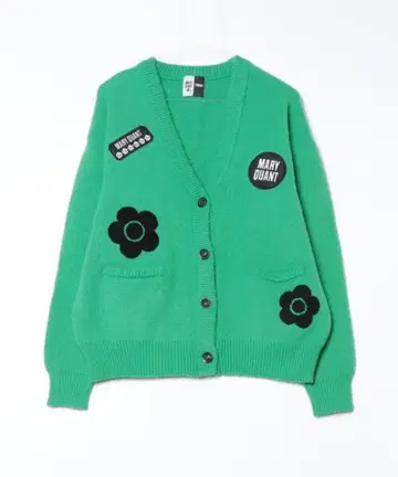 인기 MARY QUANT x PUBLUX 콜라보 니트 가디건 그린