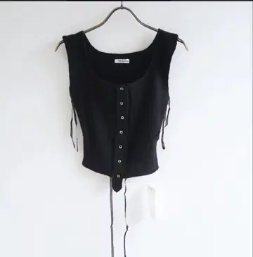 fumika uchida VINTAGE RIBBED CORSET TOP