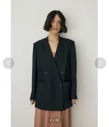 노카라 더블 브레스트 자켓