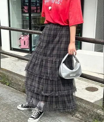 튤 프릴 캉캉 스커트