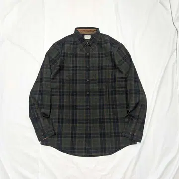 [ L.L.Bean ] 00s 타탄 체크 패턴 버튼 다운 울 플란넬 셔츠