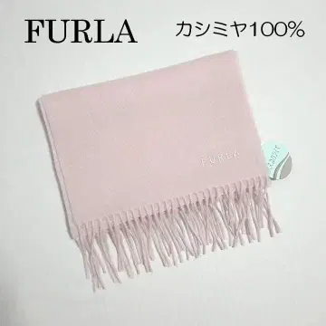 FURLA(훌라) 워셔블 캐시미어 100% 머플러 피치 핑크