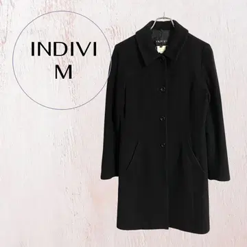 인디비 코트 M 블랙 심플 고급 캐시미어 100% 고급 여성용